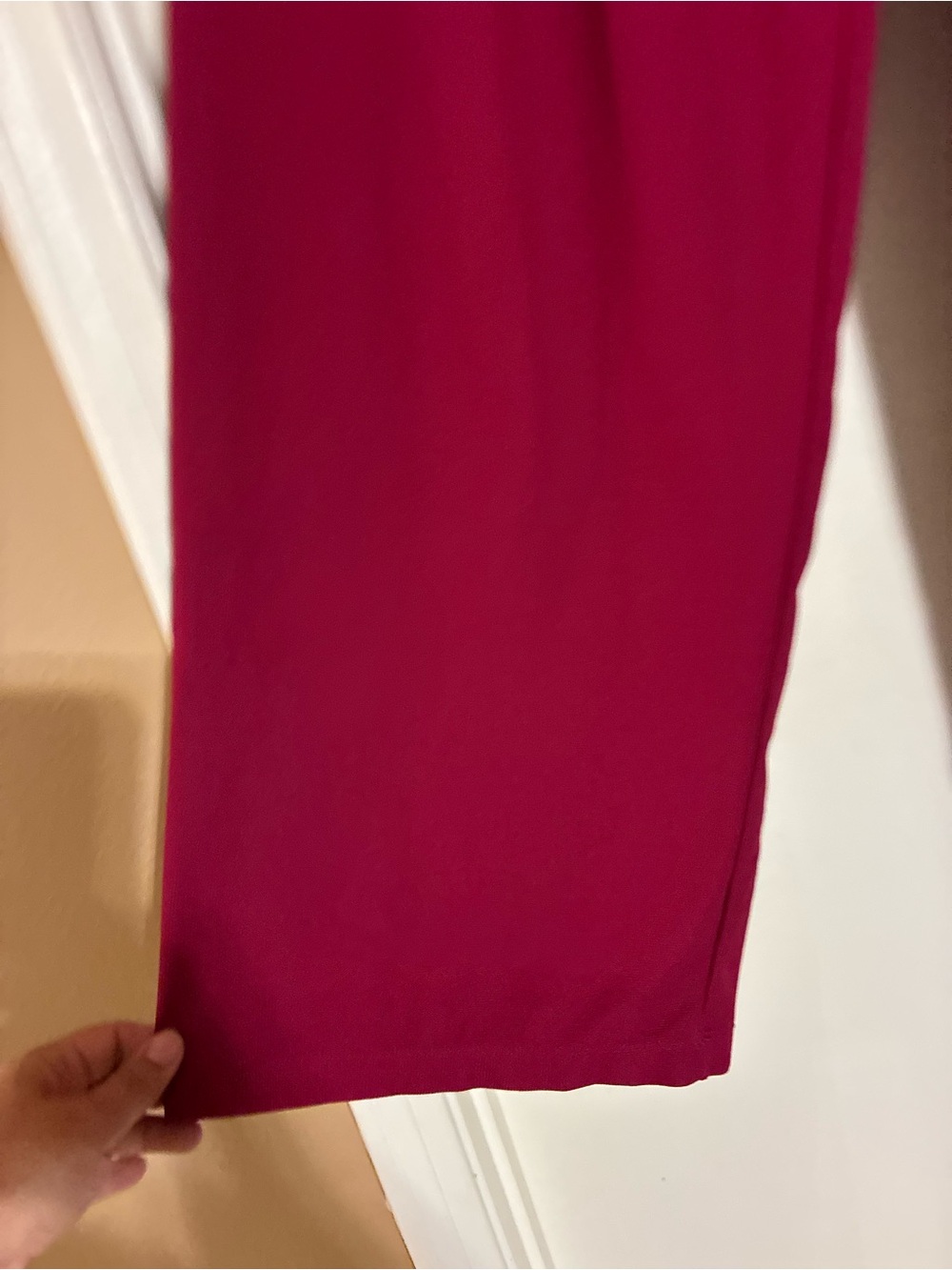 HALARA Wide-Leg High-Waist Pants in Deep Berry - Picture 2 of 5
